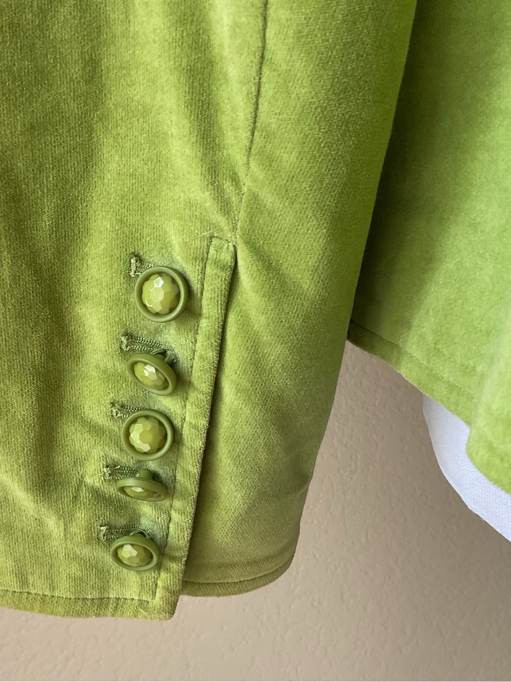 Caslon Nordstrom Lime Green Blazer Jacket 1X Plus Cotton Stretch Single Button - Picture 5 of 9